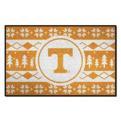 Fan Mats  LLC Tennessee Volunteers Holiday Sweater Starter Mat Accent Rug - 19in. x 30in. Orange
