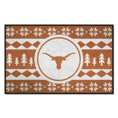 Fan Mats  LLC Texas Longhorns Holiday Sweater Starter Mat Accent Rug - 19in. x 30in. Orange
