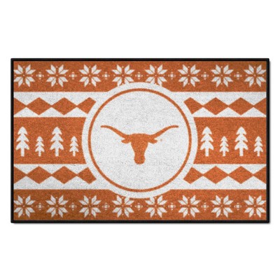 Fan Mats  LLC Texas Longhorns Starter Mat Holiday Sweater Orange