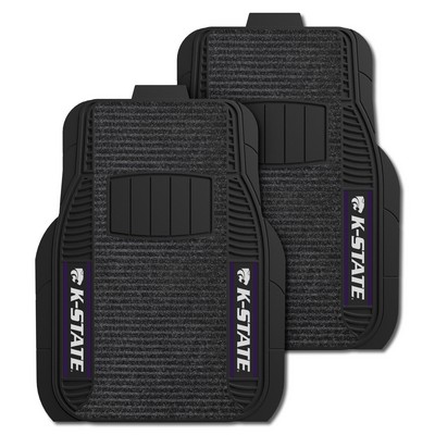Fan Mats  LLC Kansas State Wildcats 2-pc Deluxe Car Mat Set Black