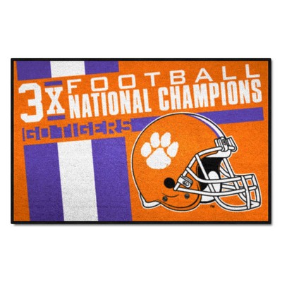 Fan Mats  LLC Clemson Tigers Starter Mat Dynasty Orange