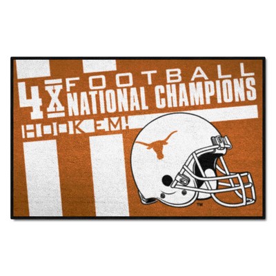 Fan Mats  LLC Texas Longhorns Starter Mat Dynasty Orange
