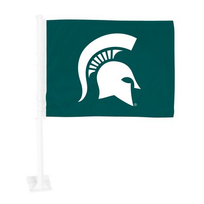 Fan Mats  LLC Michigan State Spartans Car Flag Green