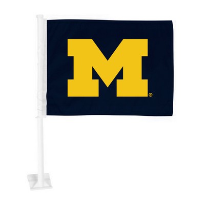 Fan Mats  LLC Michigan Wolverines Car Flag Navy