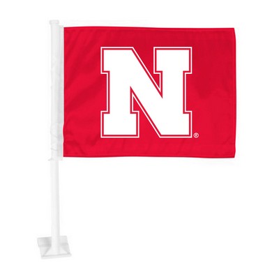 Fan Mats  LLC Nebraska Cornhuskers Car Flag Red