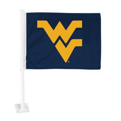 Fan Mats  LLC West Virginia Mountaineers Car Flag Navy