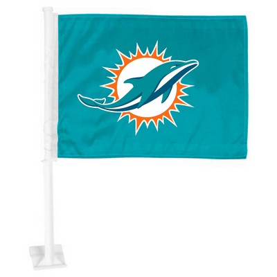 Fan Mats  LLC Miami Dolphins Car Flag Teal