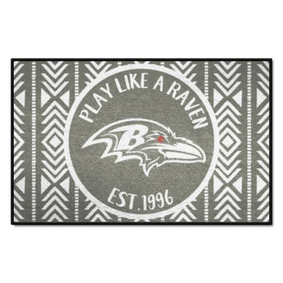 Fan Mats  LLC Baltimore Ravens Southern Style Starter Mat Accent Rug - 19in. x 30in. Gray