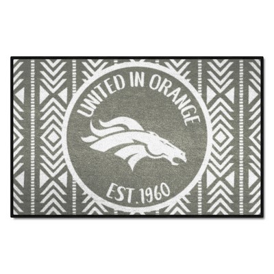 Fan Mats  LLC Denver Broncos Southern Style Starter Mat Accent Rug - 19in. x 30in. Gray
