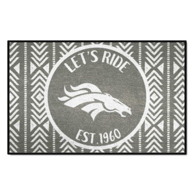 Fan Mats  LLC Denver Broncos Starter Mat Southern Style Gray