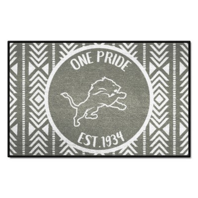 Fan Mats  LLC Detroit Lions Southern Style Starter Mat Accent Rug - 19in. x 30in. Gray