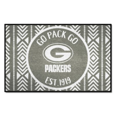 Fan Mats  LLC Green Bay Packers Southern Style Starter Mat Accent Rug - 19in. x 30in. Gray