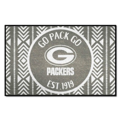 Fan Mats  LLC Green Bay Packers Southern Style Starter Mat Accent Rug - 19in. x 30in. Gray