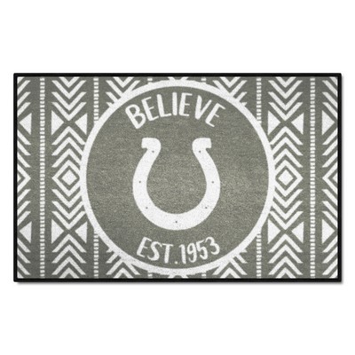 Fan Mats  LLC Indianapolis Colts Southern Style Starter Mat Accent Rug - 19in. x 30in. Gray