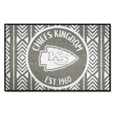 Fan Mats  LLC Kansas City Chiefs Southern Style Starter Mat Accent Rug - 19in. x 30in. Gray