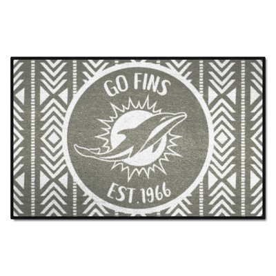 Fan Mats  LLC Miami Dolphins Southern Style Starter Mat Accent Rug - 19in. x 30in. Gray