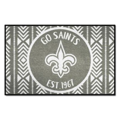 Fan Mats  LLC New Orleans Saints Southern Style Starter Mat Accent Rug - 19in. x 30in. Gray