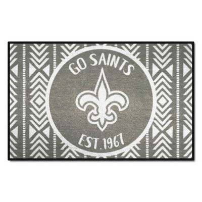 Fan Mats  LLC New Orleans Saints Starter Mat Southern Style Gray