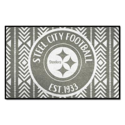 Fan Mats  LLC Pittsburgh Steelers Southern Style Starter Mat Accent Rug - 19in. x 30in. Gray