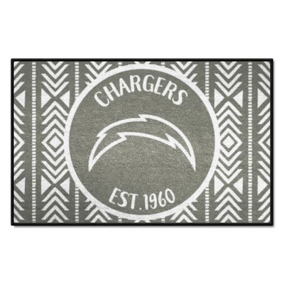 Fan Mats  LLC Los Angeles Chargers Southern Style Starter Mat Accent Rug - 19in. x 30in. Gray