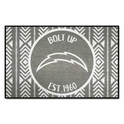 Fan Mats  LLC Los Angeles Chargers Southern Style Starter Mat Accent Rug - 19in. x 30in. Gray