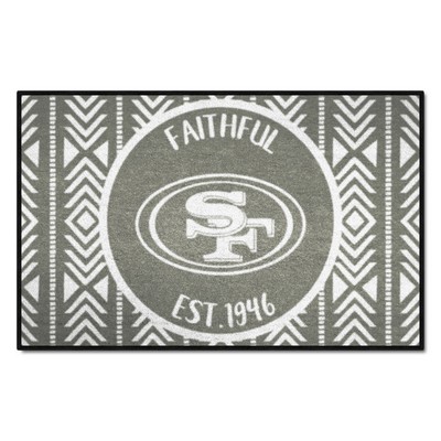 Fan Mats  LLC San Francisco 49ers Southern Style Starter Mat Accent Rug - 19in. x 30in. Gray