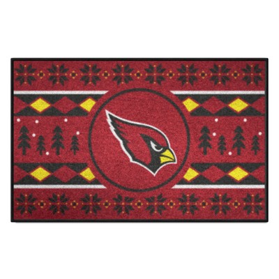 Fan Mats  LLC Arizona Cardinals Holiday Sweater Starter Mat Accent Rug - 19in. x 30in. Red