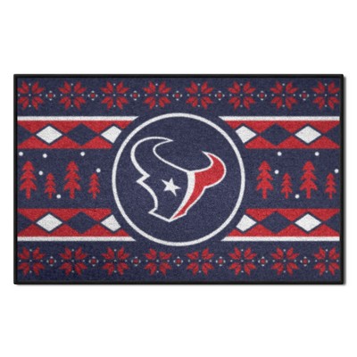 Fan Mats  LLC Houston Texans Holiday Sweater Starter Mat Accent Rug - 19in. x 30in. Navy