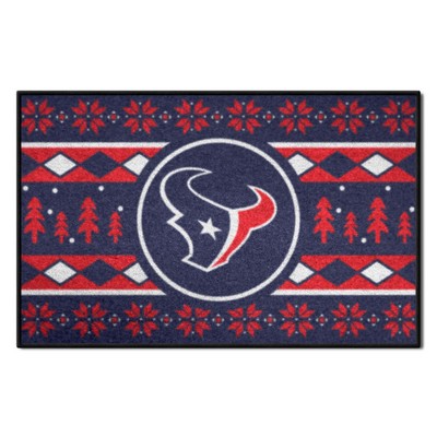 Fan Mats  LLC Houston Texans Holiday Sweater Starter Mat Accent Rug - 19in. x 30in. Navy