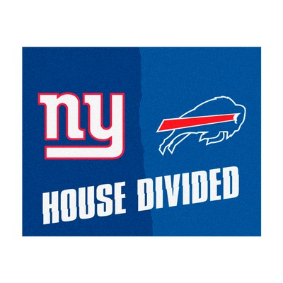 Fan Mats  LLC NFL House Divided - Giants / Bills House Divided Rug - 34 in. x 42.5 in. Multi