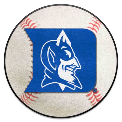 Duke Blue Devils Baseball Mat White Fan Mats LLC Duke Blue Devils Baseball Mat White