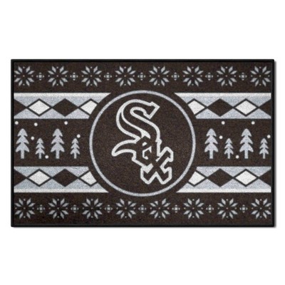 Fan Mats  LLC Chicago White Sox Starter Mat Holiday Sweater Black