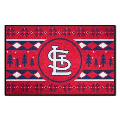 Fan Mats  LLC St. Louis Cardinals Holiday Sweater Starter Mat Accent Rug - 19in. x 30in. Red