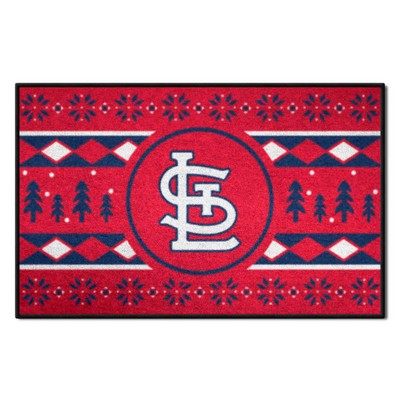 Fan Mats  LLC St. Louis Cardinals Starter Mat Holiday Sweater Red