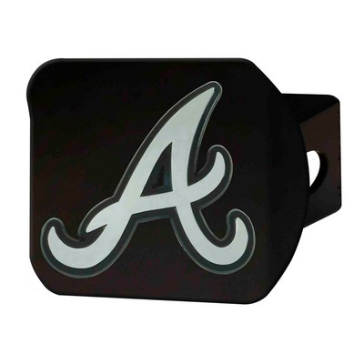 Fan Mats  LLC Atlanta Braves Hitch Cover Black Black