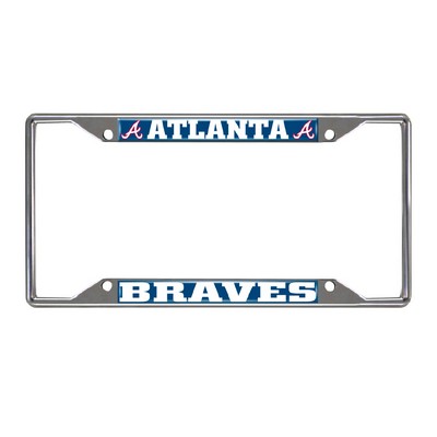 Fan Mats  LLC Atlanta Braves License Plate Frame Navy