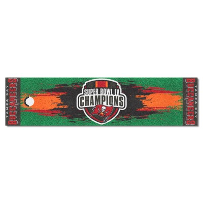 Fan Mats  LLC Tampa Bay Buccaneers Putting Green Mat Green