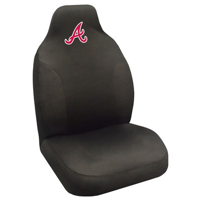 Fan Mats  LLC Atlanta Braves Embroidered Seat Cover Black