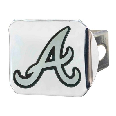 Fan Mats  LLC Atlanta Braves Hitch Cover Chrome Chrome
