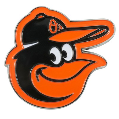 Fan Mats  LLC Baltimore Orioles 3D Color Metal Emblem Orange