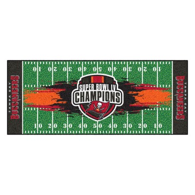 Fan Mats  LLC Tampa Bay Buccaneers Field Runner Mat - 30in. x 72in., 2021 Super Bowl LV Champions Green