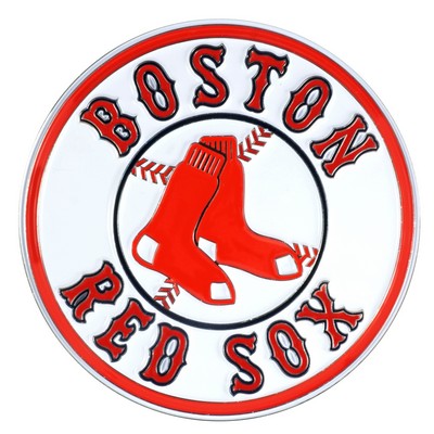 Fan Mats  LLC Boston Red Sox 3D Color Metal Emblem Red