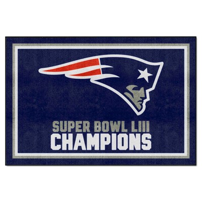 Fan Mats  LLC New England Patriots 5x8 Rug Navy