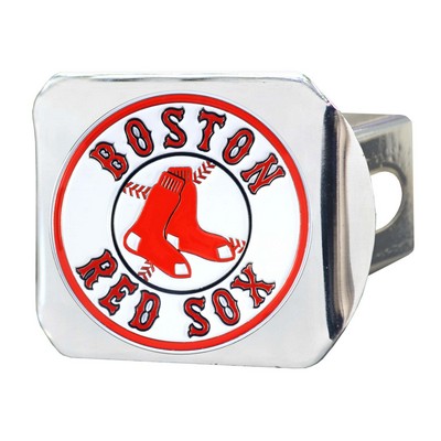 Fan Mats  LLC Boston Red Sox Color Hitch Cover Chrome Chrome