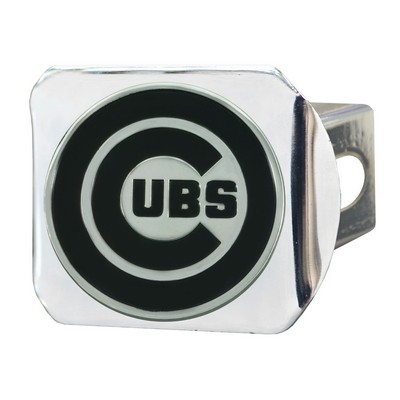 Fan Mats  LLC Chicago Cubs Hitch Cover Chrome Chrome