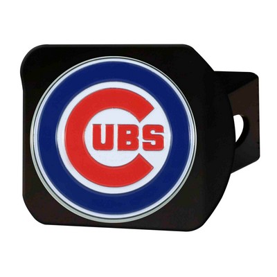 Fan Mats  LLC Chicago Cubs Color Hitch Cover Black Black