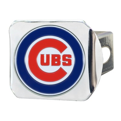 Fan Mats  LLC Chicago Cubs Hitch Cover - 3D Color Emblem Chrome