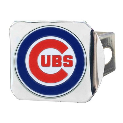 Fan Mats  LLC Chicago Cubs Color Hitch Cover Chrome Chrome