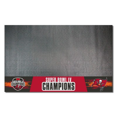 Fan Mats  LLC Tampa Bay Buccaneers Vinyl Grill Mat - 26in. x 42in., 2021 Super Bowl LV Champions Black