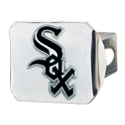 Fan Mats  LLC Chicago White Sox Hitch Cover - 3D Color Emblem Chrome